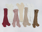 French Lace Cotton Tights: White / XS/ 0-6m