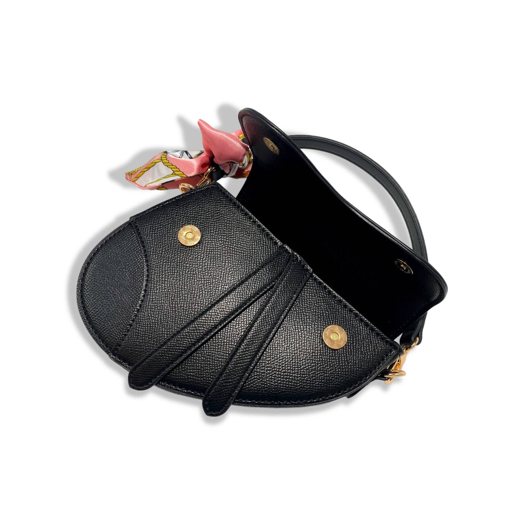 B1309 & B1342 Saddle Purse w/ Scarf (6 Colors): Beige / B1309 - SMALL