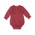 Appleberry | Organic Smocked Chest Bodysuit: 9-12m