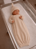 Tan / Ribbed Gown: 0 - 3 mo.