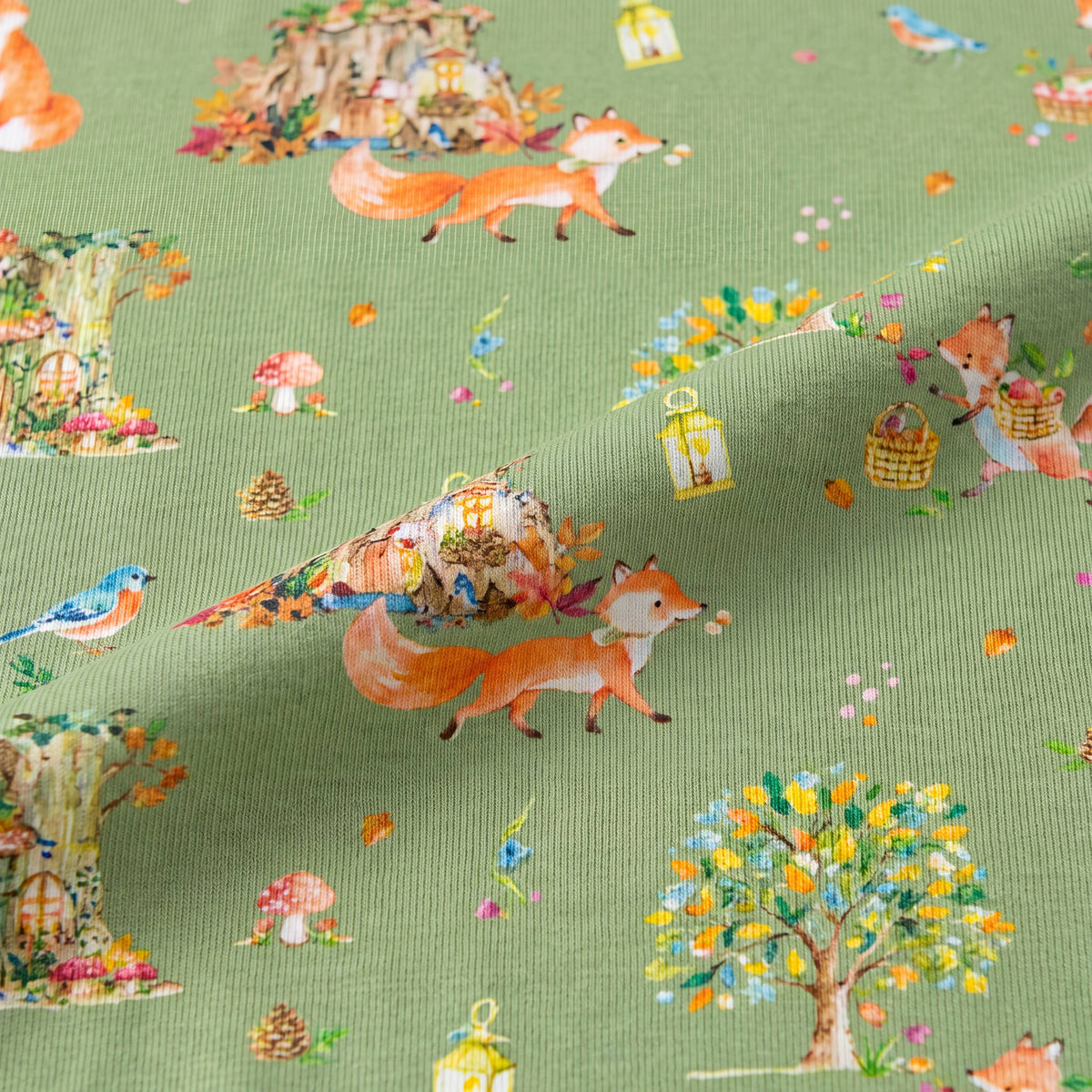Bamboo Long Sleeve Pajama Set Fox Hollow: S(2T)