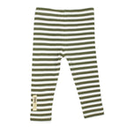 Sage/White | Organic Leggings: 12-18m
