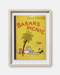 Babar's Picnic by Laurent de Brunhoff Book Cover Print: Maple Frame / 11×14"