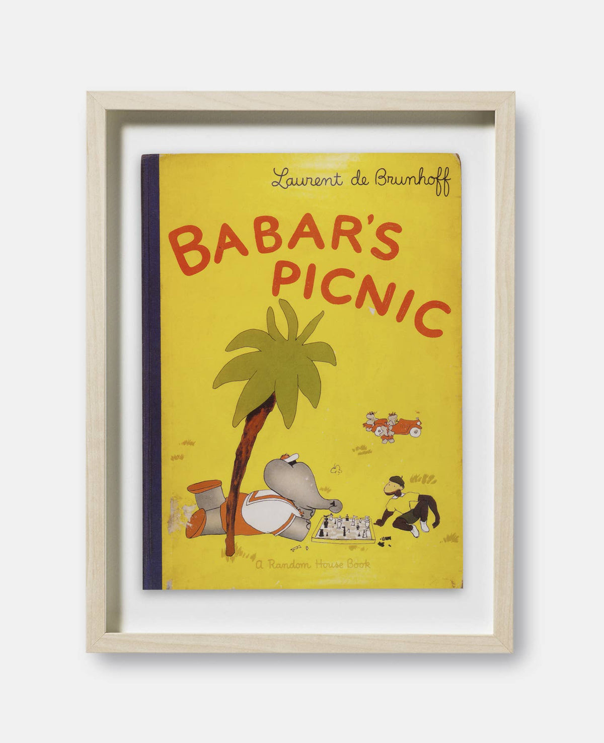 Babar's Picnic by Laurent de Brunhoff Book Cover Print: Maple Frame / 11×14"