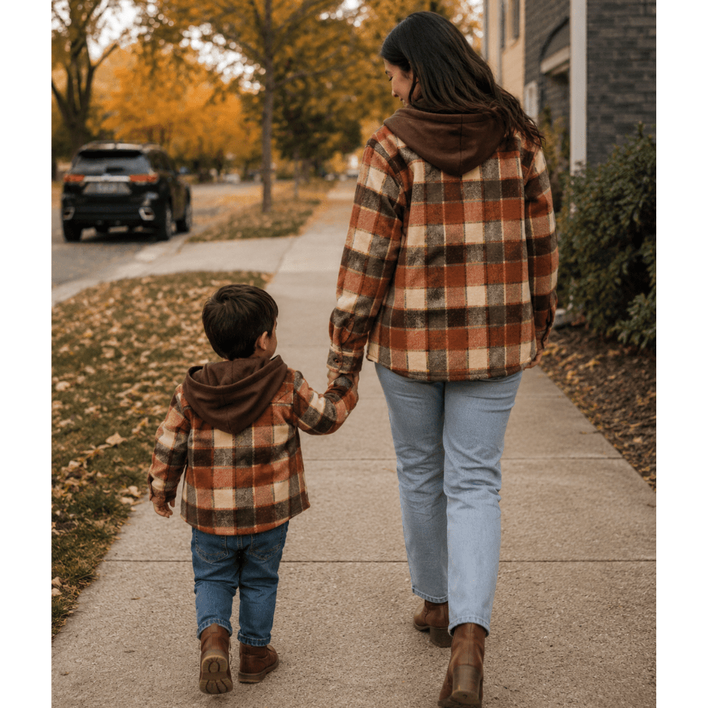Brown & Rust Plaid Flannel - Child: 2T