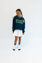 TOO COOL TO SPOOK | oversized drop shoulder | KIDS: DARK BLUE / 1-2 PULLOVER