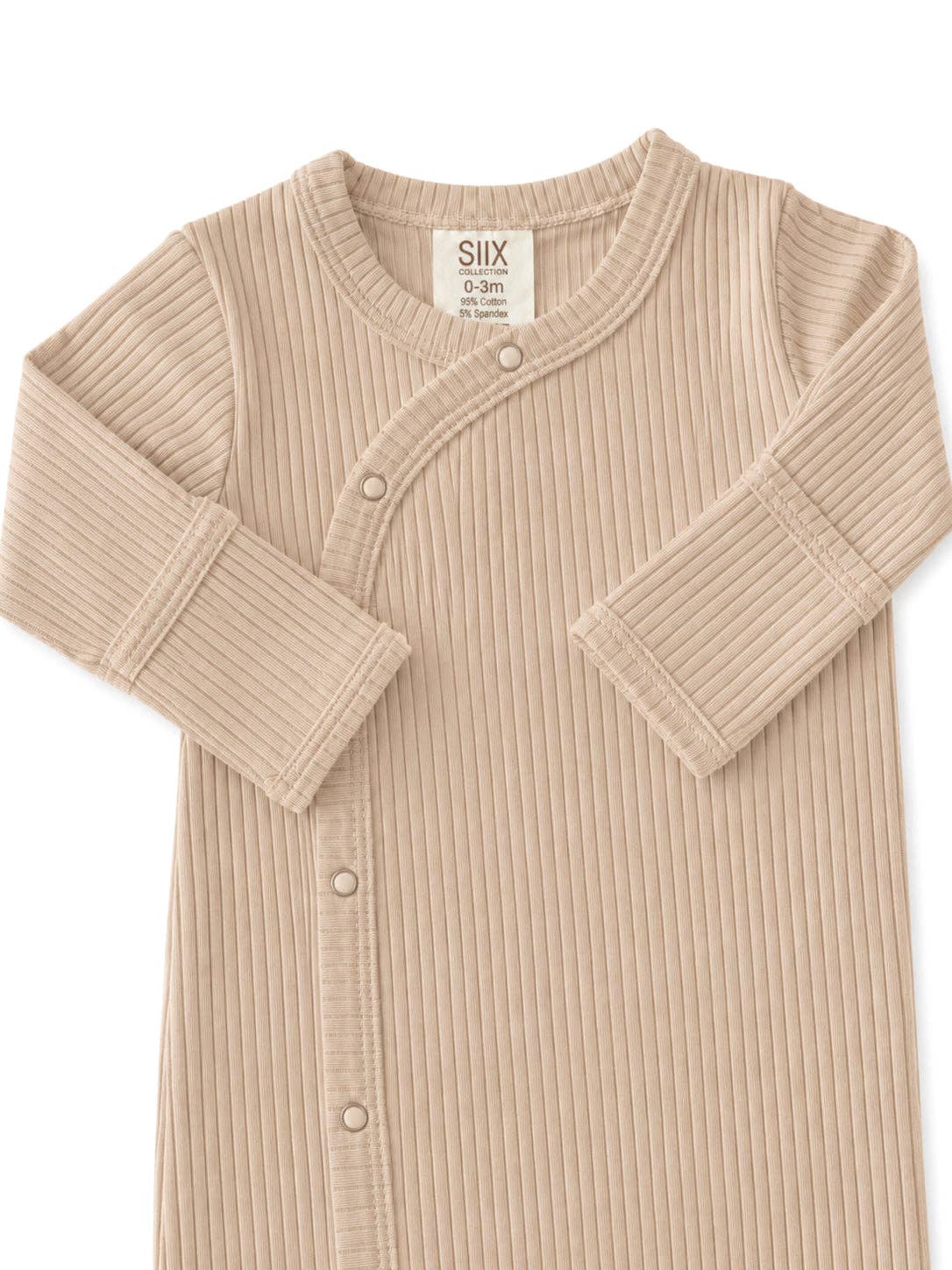 Tan / Ribbed Gown: 0 - 3 mo.