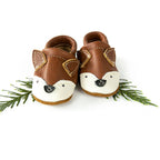 Chestnut Fox// Cute Critters Leather Shoes Baby and Toddler: 2   (6m)4.5"