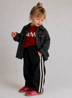 Black Double Stripe Pants with pockets: 18-24 Months