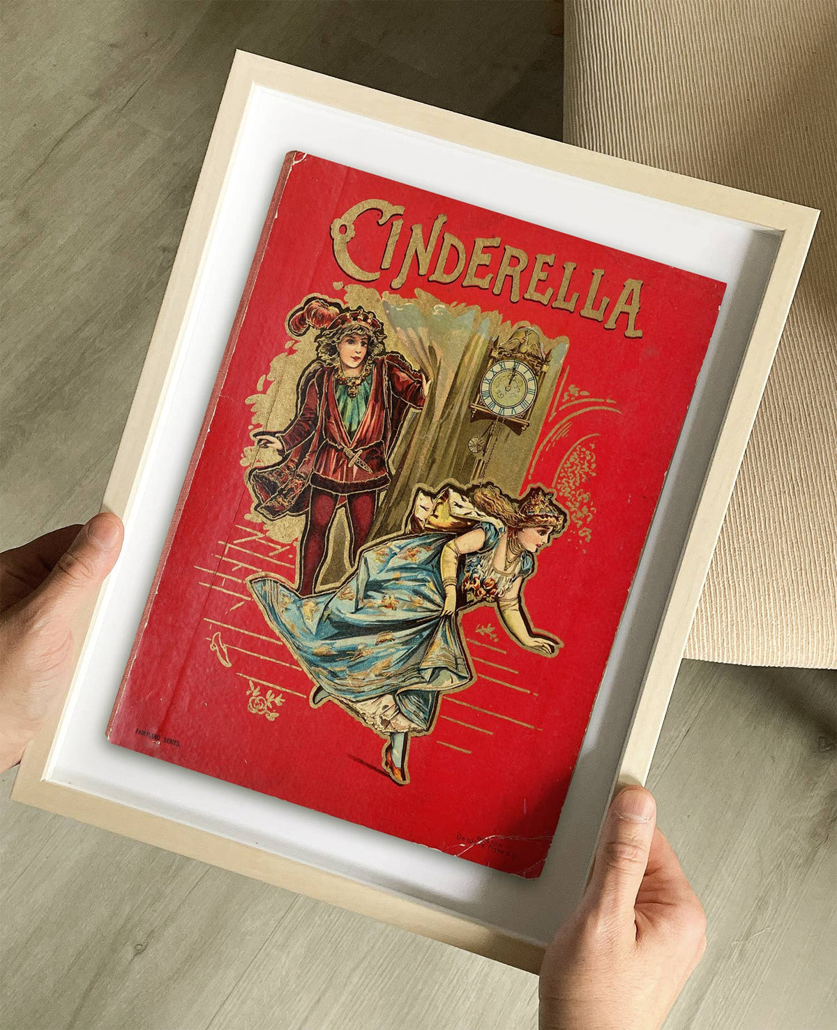 Cinderella Book Cover Print: Maple Frame / 11×14"