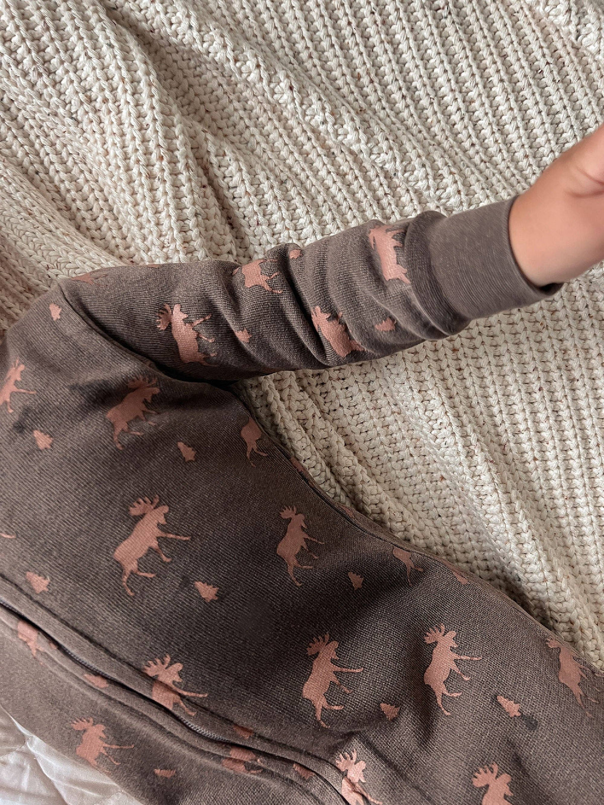 Bark Moose | Organic Cozy Zipper Footie: 6-9m
