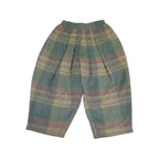 The Highland Pleated Checked Corduroy Pants - Blue: 9-12 months