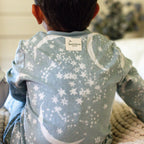 Celestial Moon polarbee™ Repreve® Fleece Pajamas - Mountain Blue: 0-3M