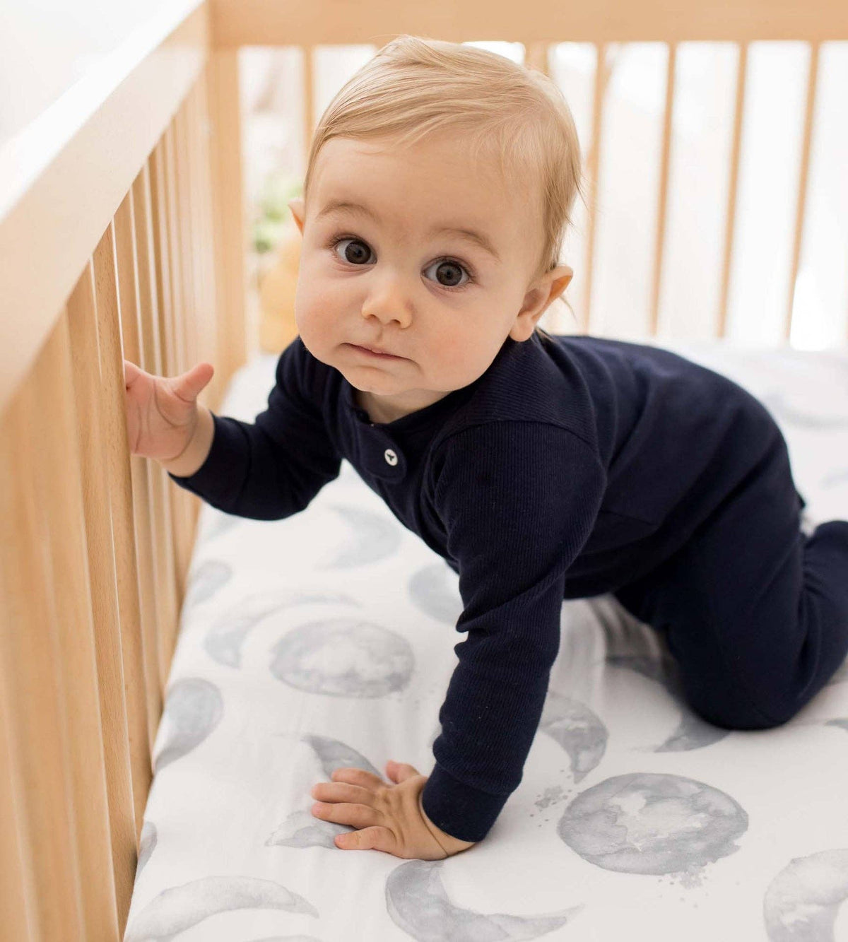 Solid Rib Organic Cotton Sleep & Play - Midnight: Midnight / 6-9 Months