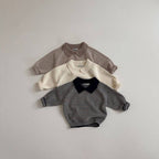 Baby Striped Collared Long Sleeve Top: Black / 18M