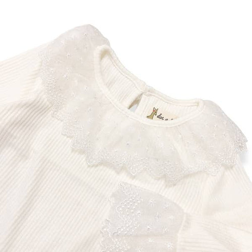 17141 Lace Collar & Cuff L/S Top: 2T 3T 4T; 2-2-2