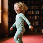 Bamboo Long Sleeve Pajama Set Puppy Lake: M(3T)