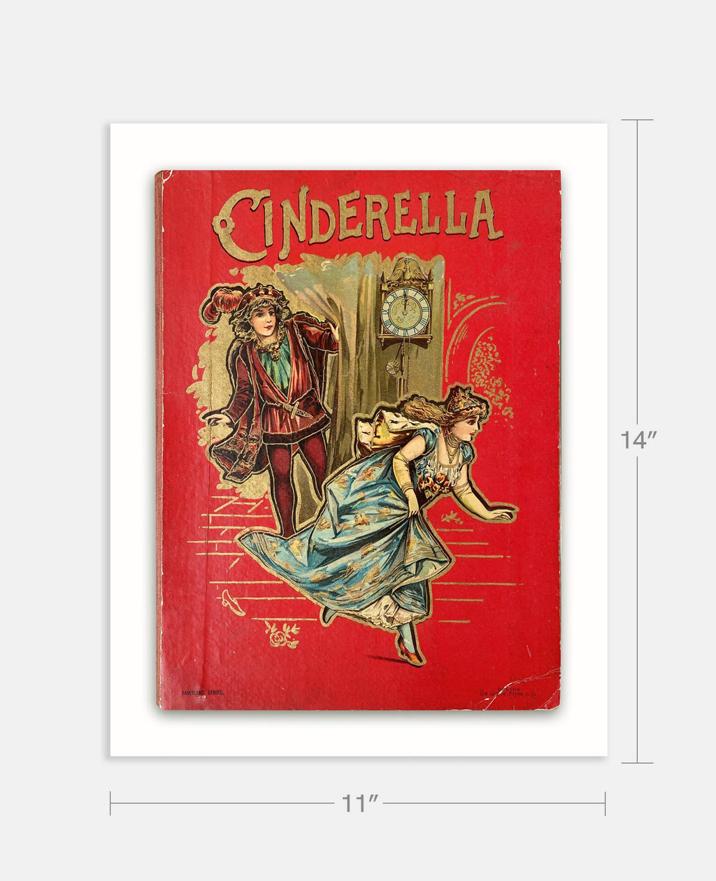 Cinderella Book Cover Print: Maple Frame / 11×14"