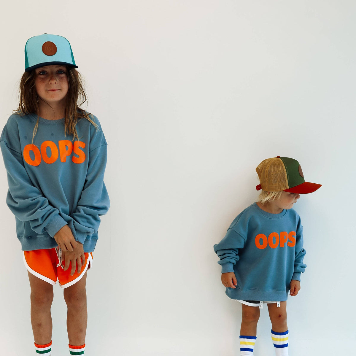 SORRY, MY DOG ATE MY HOMEWORK | DUSTY BLUE | oversized drop shoulder | KIDS: DUSTY BLUE / 6-8 PULLOVER