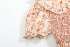 Brown Floral Collared Dress: 5Y
