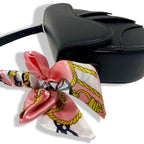 B1309 & B1342 Saddle Purse w/ Scarf (6 Colors): BLACK / B1342 - BIG