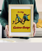 Curious George by H.A Rey Book Cover Print: Maple Frame / 11×14"